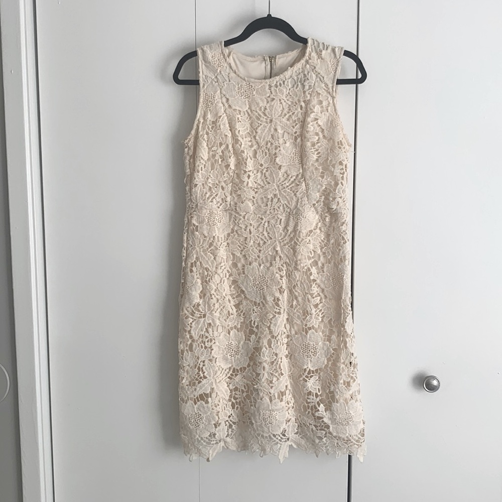 Ivory Knit Lace Dress - Ryan Mitchell